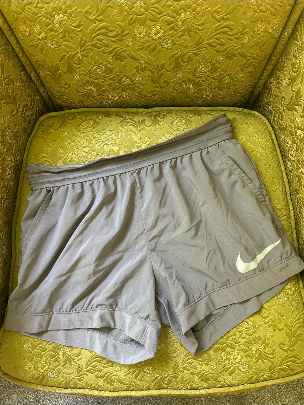 Nike Light Gray Women's Athletic Running Shorts